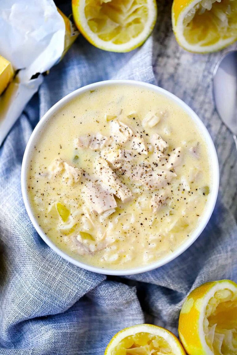 Avgolemono Soup Greek chicken soup with lemon and egg